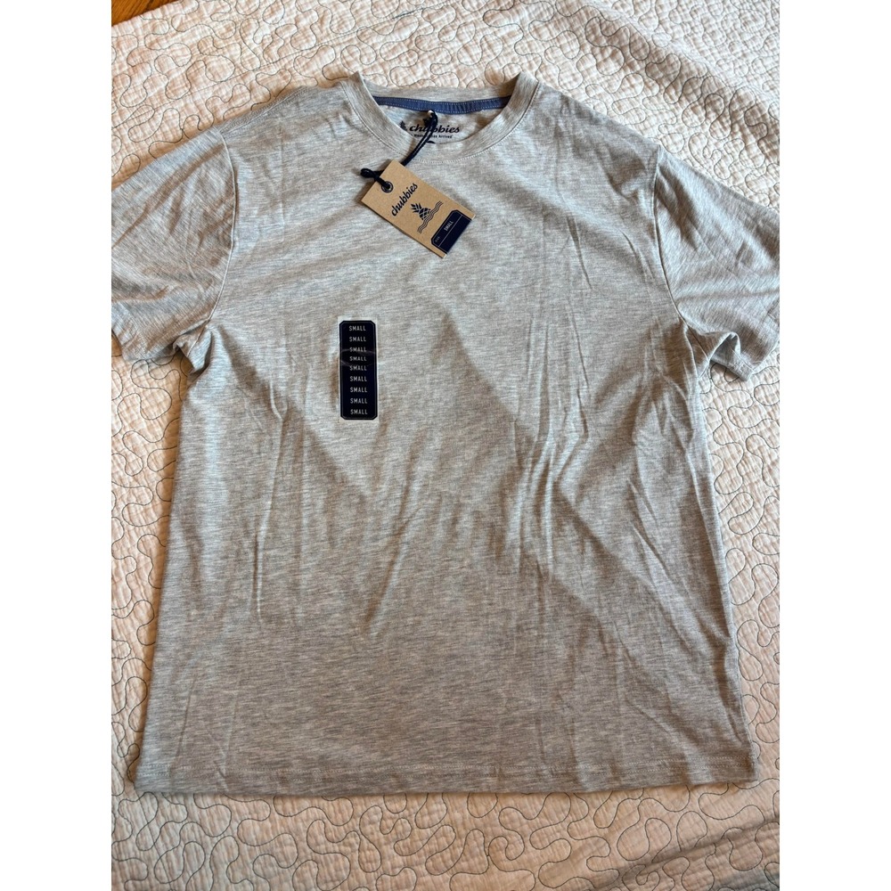 Chubbies Mens Small Heather Grey Friday At Five Short Sleeve Shirt